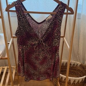 Leopard Print Sleeveless Top